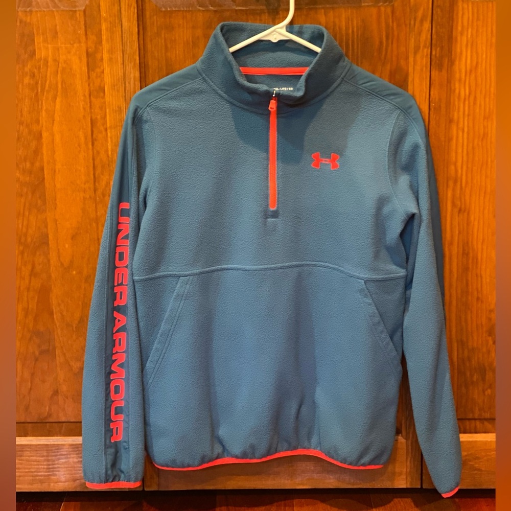 Under Armour youth-big boys/girls size XL,half zip, Cold Gear fleece sweatshirt.